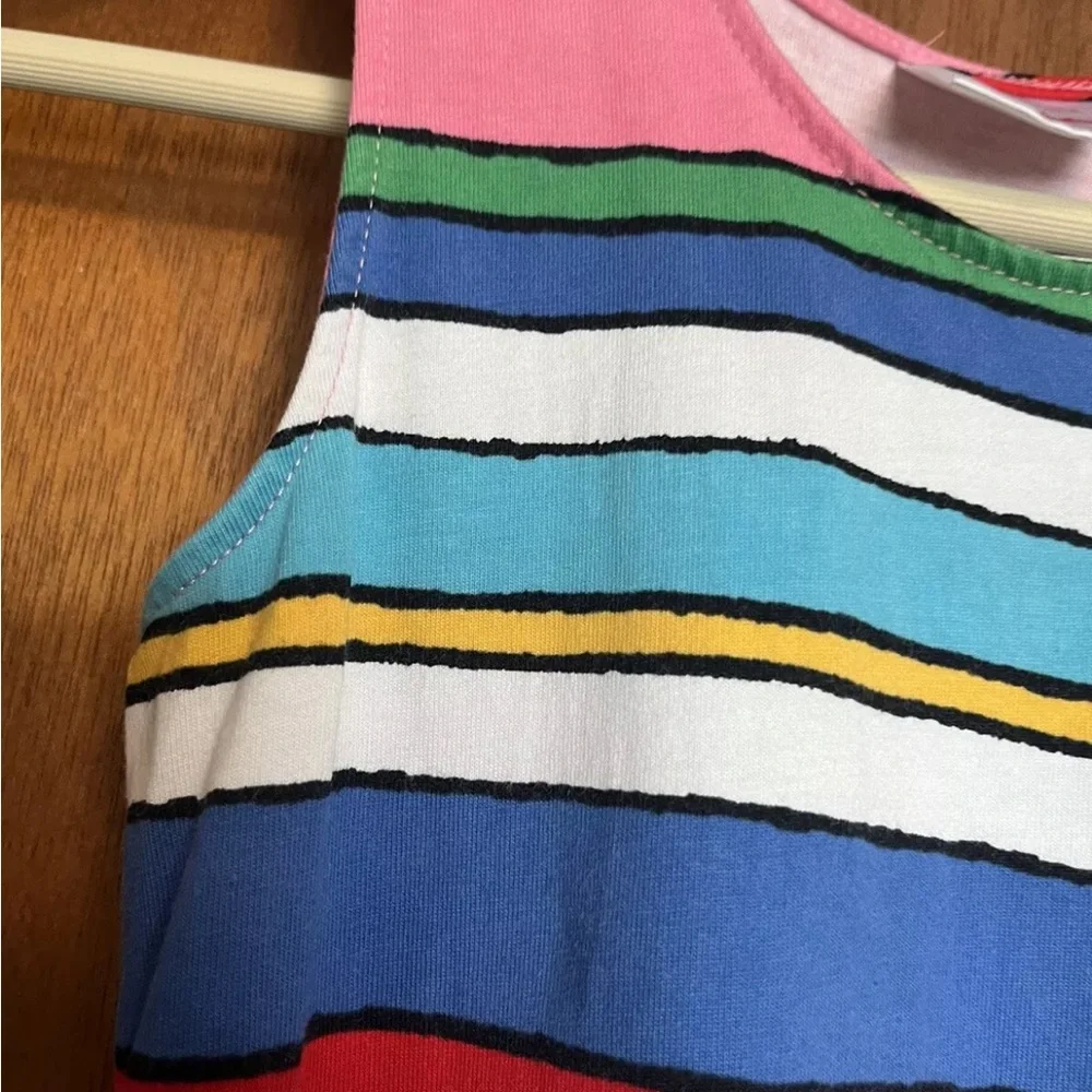 Hanna Andersson Girls Multicolored Striped Dress Size 8